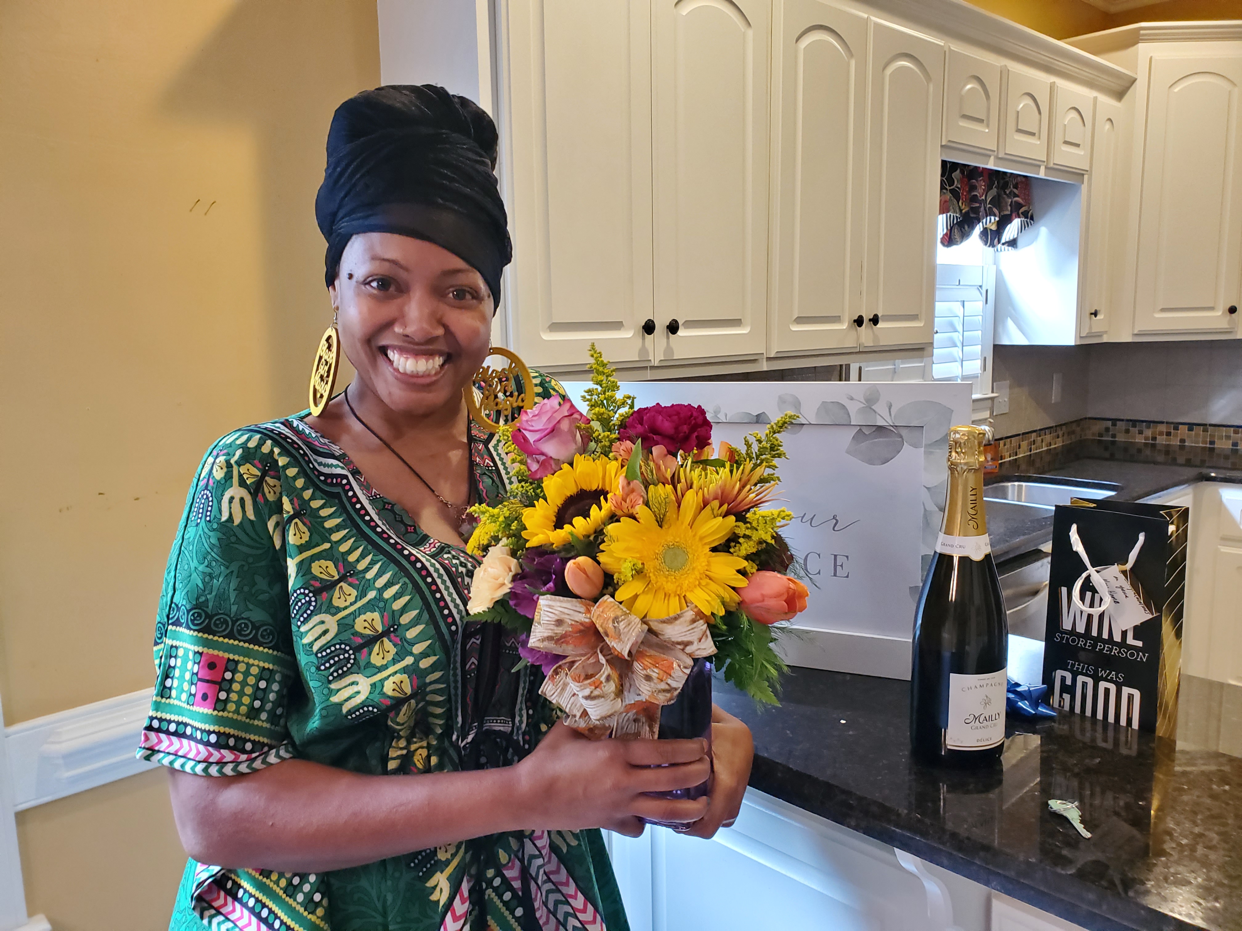 Happy client in new home